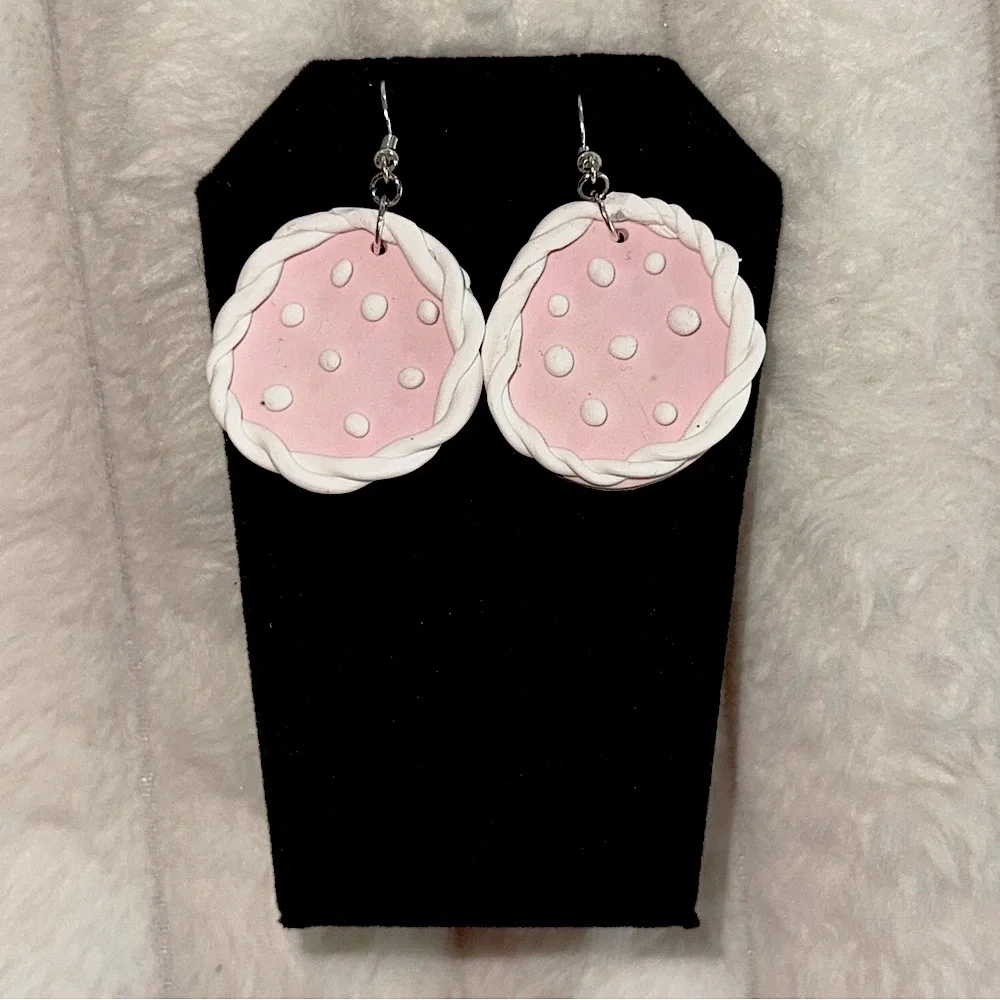 Pink Polka Dot Earrings